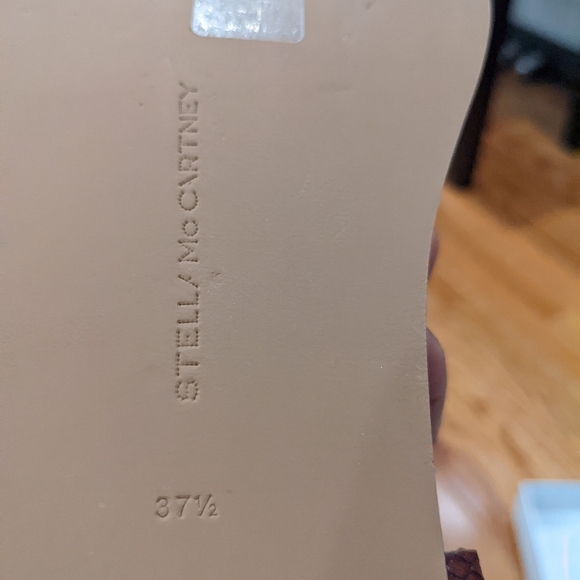 Stella McCartney Faux Croc Buckle Flat Sandals Brown 7.5 - Picture 2 of 8